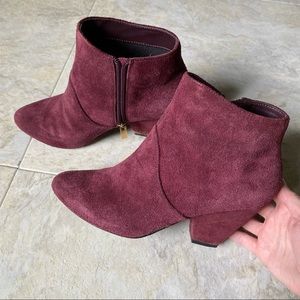 Suede maroon Dolce Vita booties
